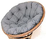 Rattani - Polster für Papasansessel, Auflage, Ersatzpolster Papasan D 110 cm, Stoff Loneta anthrazit, Made in EU
