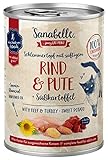 Sanabelle Nassfutter Schlemmertopf mit Rind & Pute | 6 x 380 g | 2.28 kg