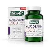 taxofit® Glucosamin 1500 Tabletten | Für Knorpel, Kollagen, Bindegewebe und Knochen | 75 Tab