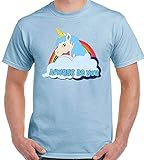 Central Intelligence T-Shirt Unicorn The Rock Dwayne Johnson Herren lustiges T-Shirt Gr. L, Schw