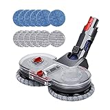 DrRobor Elektrische Wischaufsatz für Dyson V11 V10 V7 V8 V15 Staubsauger mit Abnehmbarer Wassertank, 12 Waschbarer Mopp