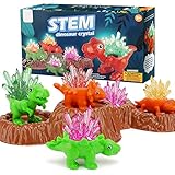 Kristalle Züchten Experimentierset,4 Farben Kristalle Experimentierkasten Experimente,Deluxe Wissenschaftsset,Dinosaurier-Kristallzucht-Kit,Züchten ​Wissenschaftler Spielzeug,für Kinder ab 8-12 J