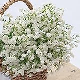 Künstlich Gypsophila, 12 Sträuße Weiß Künstliches Schleierkraut Blumensträuße Blumenarrang