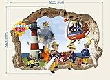 Feuerwehrmann Sam wandsticker Wandbilder für Jungs, Feuerwehrmann Sam Pattern 800mmX 560
