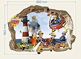 Feuerwehrmann Sam wandsticker Wandbilder für Jungs, Feuerwehrmann Sam Pattern 800mmX 560