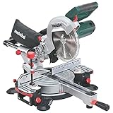 Metabo Kappsäge KGSV 216 M (619261000) Karton; mit Zugfunktion, Abmessungen: 760 x 475 x 340 mm, Auflagefläche: 345 x 730 mm, Max. Schnittbreite 90°/45°: 305 / 205