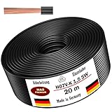 Aderleitung H07 V-K 1x1,5 mm² Schwarz Einzelader flexibel Von 5 bis 100m (20m)