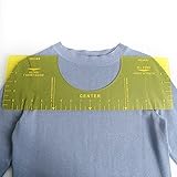QTQHOME Leuchtendes gelbes T-Shirt Ausrichtung Lineal T-Shirt Lineal Mark Centering Hotel DIY Zeichnung Vorlage Handwerk Werkzeug