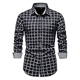 Shirt Herren Casual Mode Karomuster Herren Langarmhemd Frühling Und Herbst Stretch Slim Fit Urlaub Klassisches Boutique Neue Herren H