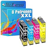 Tito-Express ProSerie 8 Patronen als Ersatz für Epson T1281-T1284 mit 15ml Black & 15ml je Color XXL-Inhalt BX-305 F Office BX-305 FW Office BX-305FW Plus S-22 SX-125 SX-130 SX-230 SX-235