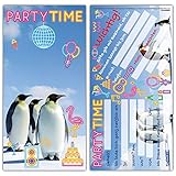 12 PINGUINE PARTY Einladungskarten im Set - lustige Einladungen zum Kinder-Geburtstag oder Party für Jungen Mädchen & Erwachsene von BREITENWER