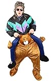 Foxxeo Lustiges Carry Me Bären Kostüm Huckepack Kostüme Aufsitzkostüm Tier Teddybär für Erwachsene Herren D