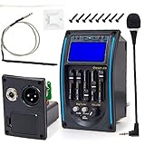 Uayasily Gitarre Pickups Piezo Pickup 5 Band Preamp Eq Equalizer Tuner LCD Screen Mic Für Akustikgitarren Schw