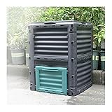 TBUDAR Mülltonnen BODS Saver Classic Compost Bin, 300L großer Kompostbehälter im Freien, 79 Gallonen-Garten-Komposter-Bin, schwarzer Outdoor-Kompost-Box - einfache Montage Edelstahl Mü