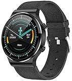 Smartwatch Telefonieren mit Lautsprecher,1.28 Zoll Touchscreen,Direkt Koppeln mit Bluetooth Kopfhörer Kabellos,Musikspeicher,Whatsapp Fähig,Blutdruck Pulsuhr Kalorienzähler Sportuhr Fitness Track