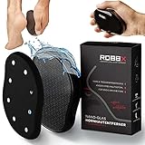 ROBBX® 2in1 Nano Glas Hornhautentferner | Nass & Trocken | Fußfeile mit Anti-Rutsch Schutzdeckel - für die perfekte Fußpflege | Hornhauthobel für Füße & H