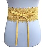 BXing Frauen Spitze Gürtel Korsett Breite Gürtel für Frauen Weibliche Selbstbindung Obi Cinch Bund Hochzeitskleid Taillenb