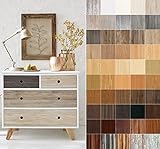 [14,28€/m²] Klebefolie in Holz-Optik inkl. Rakel & eBook I versch. Dekore & Maße I Selbstklebende Folie Holz für Möbel Küche Tür & Deko I Möbelfolie Holzdekor (Nussbaum, mittel, 200 x 45cm)