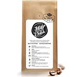Premium Bio Kaffeebohnen preisgekrönt – Kaffee köstlich, sehr säurearm von 360 Grad rundum ehrlich - Ganze Bohnen - ideal für Bulletproof C