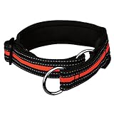 Trixie 20606 Fusion Zug-Stopp-Halsband, M: 40–46 cm/30 mm, schwarz/orang