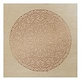 Bilderwelten Holzbild - Mandala Ornament in Kupfergold 30 x 30