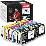 10 LEMERO Kompatibel für Epson 16XL 16 XL Multipack Tintenpatronen für Epson Workforce WF2630 WF2510 WF2760 WF2530 WF2520 WF2540 WF2750 WF2660 WF2650 WF2010(4xSchwarz 2xCyan 2xMagenta 2xGelb)