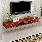 TV Board HäNgend, Set-Top-Box-Router-Aufbewahrung Wandmontierter Tv-Schrank Mit Schublade, Schlafzimmer-Wohnzimmer-Hintergrund-Wand-Display-StäNder/A / 120
