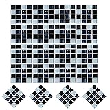 20 Stück Fliesenaufkleber Mosaik Klebefliesen Wandfliese Aufkleber 10x10 CM Deko-Fliesenfolie Mosaikfliesen Selbstklebend Fliesensticker Klebefolie Fliesen Sticker für Küche, Bad, B