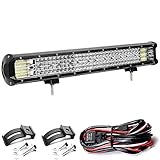 23 Zoll Arbeitsscheinwerfer 720W Zusatzscheinwerfer LED Light Bar Auto Beleuchtung Zusatz Scheinwerfer Offroad Flutlicht Spotlight Wasserdicht IP68 für 4WD PKW SUV ATV (4 Reihe 23 Zoll 720W)