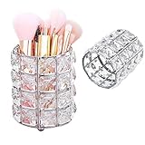 Kristall Make-up Pinselhalter, Silber Makeup Pinselhalter Cosmetics Storage Organizer für die Aufbewahrung von Kosmetikpinsel und Bürob