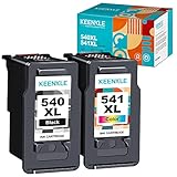 KEENKLE Wiederaufbereitet PG-540 XL CL-541 XL Tintenpatrone Kompatibel für Canon Druckerpatronen 540 541 für Pixma TS5150 MG3650 MG3600 MG4250 MX475 MX375 MX535 MG3150 MG3500 (1 Schwarz, 1 Farbe)