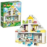 LEGO 10929 DUPLO Unser Wohnhaus 3-in-1 Set, Puppenhaus für Mädchen und Jungen ab 2 Jahren mit Figuren und T