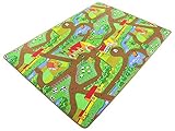 HEVO Mein Dorf Strassen Spielteppich | Kinderteppich 145x200