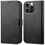 OCASE iPhone 13 Pro Hülle Handyhülle [Premium PU Leder] [Kartenfach] [Magnetverschluss] RFID Schutzhülle Klapphülle Handytasche Lederhülle Flip Case Cover Kompatibel für iPhone 13 Pro Schw