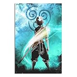 RQSY Avatar The Last Airbender Aang Anime-Poster auf Leinwand, modernes Büro, Familie, Schlafzimmer, dekorative Poster, Geschenk, Wanddekoration, Gemälde, Poster, 20 x 30