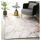 XIAOZHENT Teppich Geometrischer Teppich for Wohnzimmer Samteppich Schlafzimmer Schlafzimmer Nacht Platz Teppiche Weiche Flauschige Teppiche Home Kinder Salon Sofa Tischdekor M