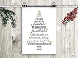 artissimo, Poster mit Spruch, Din A4, PE0116-DR, Weihnachten I, Bild mit Spruch, Spruchbild, Wandbild, Plakat, Kunstdruck, Zitat, Sprüche, Weihnachtsdeko, Weihnachtsdek