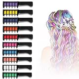 10 colours hair chalk comb,disposable hair chalk comb,chalk comb for hair colour,temporary hair chalk comb,hair chalks for girls washable, hair chalk comb set,Halloween Birthday C