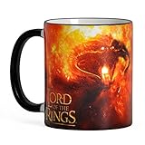 Elbenwald Herr der Ringe Tasse Gandalf vs. Balrog Rundumdruck mit You Shall Not Pass Schriftzug Keramik 320