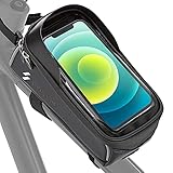 EAZY CASE Fahrrad Rahmentasche, wasserfeste Fahrradtasche mit Smartphone Halterung, Handyhalterung mit Touchscreen perfekt zur Navigation auf dem R