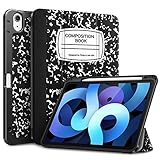 Fintie SlimShell Schutzhülle für iPad Air 4 10,9 Zoll 2020 mit Stifthalter, [Unterstützt 2. Generation Bleistift Aufladung] Weiche TPU Stand Back Cover, Auto Wake/Sleep 4. Generation, Kompositionsb