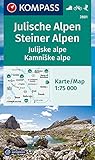 KOMPASS Wanderkarte 2801 Julische Alpen/Julijske alpe, Steiner Alpen/Kamniske alpe: Wanderkarte mit Radrouten und Skitouren. GPS-genau. 1:75000 (KOMPASS-Wanderkarten, 2801, Band 2801)