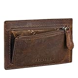 STILORD 'Trevor' Kredit-Kartenetui Leder RFID Herren Damen Mini-Börse Portemonnaie klein EC Kartenetui Slim Wallet Geldbörse Brieftasche Voll-Leder in Geschenkbox, Farbe:mittel - b