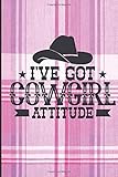 I've got cowgirl attitude: Pink plaid cowgirl quote notebook. Fab gift for a fab cowg