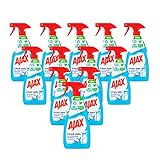 Ajax Glasreiniger 12 x 500ml, 100% streifenfrei, in praktischer Sprühkopf - F