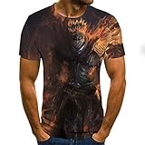 HGFHKL Sommer T-Shirt Dark Souls 3D Druck Hip Hop Fashion Herren und Damen Sommer T-Shirt Freizeitkleidung