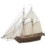 gearelec Holzschiff Modelle DIY Schiffsmodell Kit, Modellbausatz Schiff Schiffbausatz Segelschiff Modellbausatz Boot DIY Flaggschiff Holzmodell Spielzeug