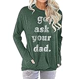 Damenbekleidung Damen Langarm Pullover Hemden Rundhals lässig traditionelle Sweatshirts Herbst und Winter Mode Langarm Buchstabendruck Muster Tops Regular Fit Slim Casual U