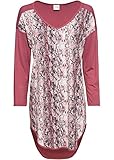 Versandhaus Damen Longshirt im Material-Mix, 299961 in Rosa Schlange Bedruckt 32/34