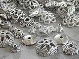 120 Perlenkappen Silber Mix Metallkappen 4mm - 20